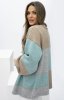 Kardigan oversize Merci – niezapinany sweter damski szary tył